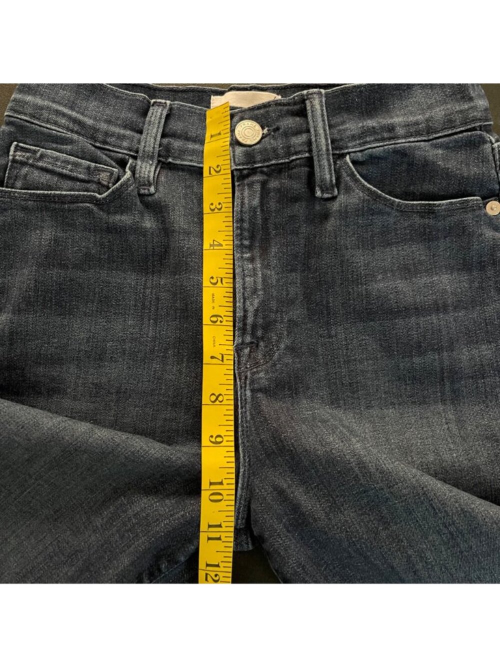 FRAME Womens Le Palazzo Crop Jeans Size 26 Wide Leg Raw Hem Quiet Luxury NWT - Picture 10 of 12